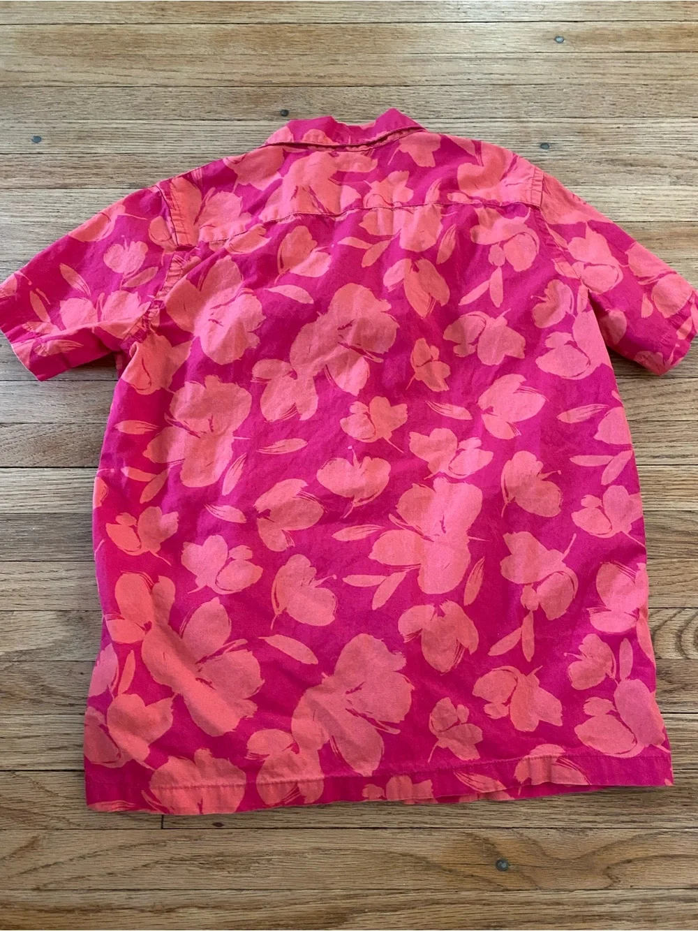 GAP Boy 10 Red Floral Short-Sleeve Shirt